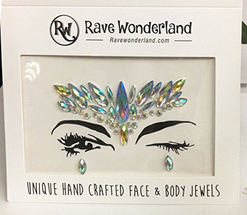 Miss.AJ 2 pcs Mermaid Face Gems - Festival Jewels Crystals Bindi Unicorn Mermaid Rainbow Tears - The Latest Must have Accessory f