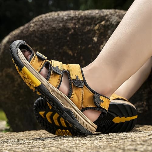 Men's Genuine Leather Casual Men's Shoes Outdoor Breathable Beach Sandals4