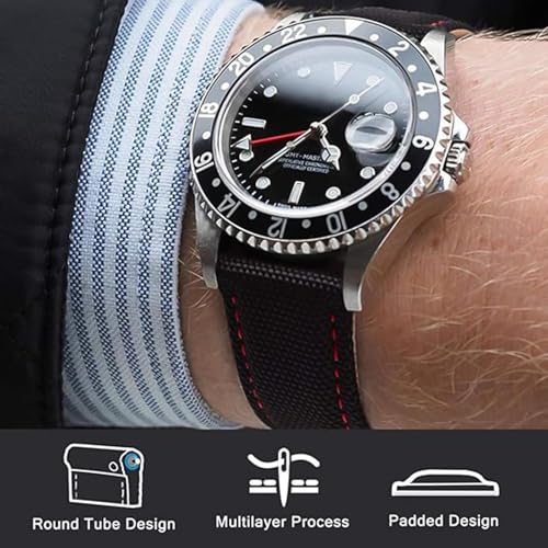 Image of Ritche Sailcloth Watch Band Quick Release Watch Strap Compatible with Samsung Galaxy Watch 6 Band Classic 43mm 47mm 40mm 44mmTimex / Seiko /Fossil /Citizen Watch Bands for Men Women