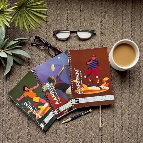 Image of A4 Spiral Notebook Set, 5 Pack, 200 Pages Each, White Ring Binding, Plain /Unruled, 70 GSM Chlorine-Free Paper, 200 Total Pages