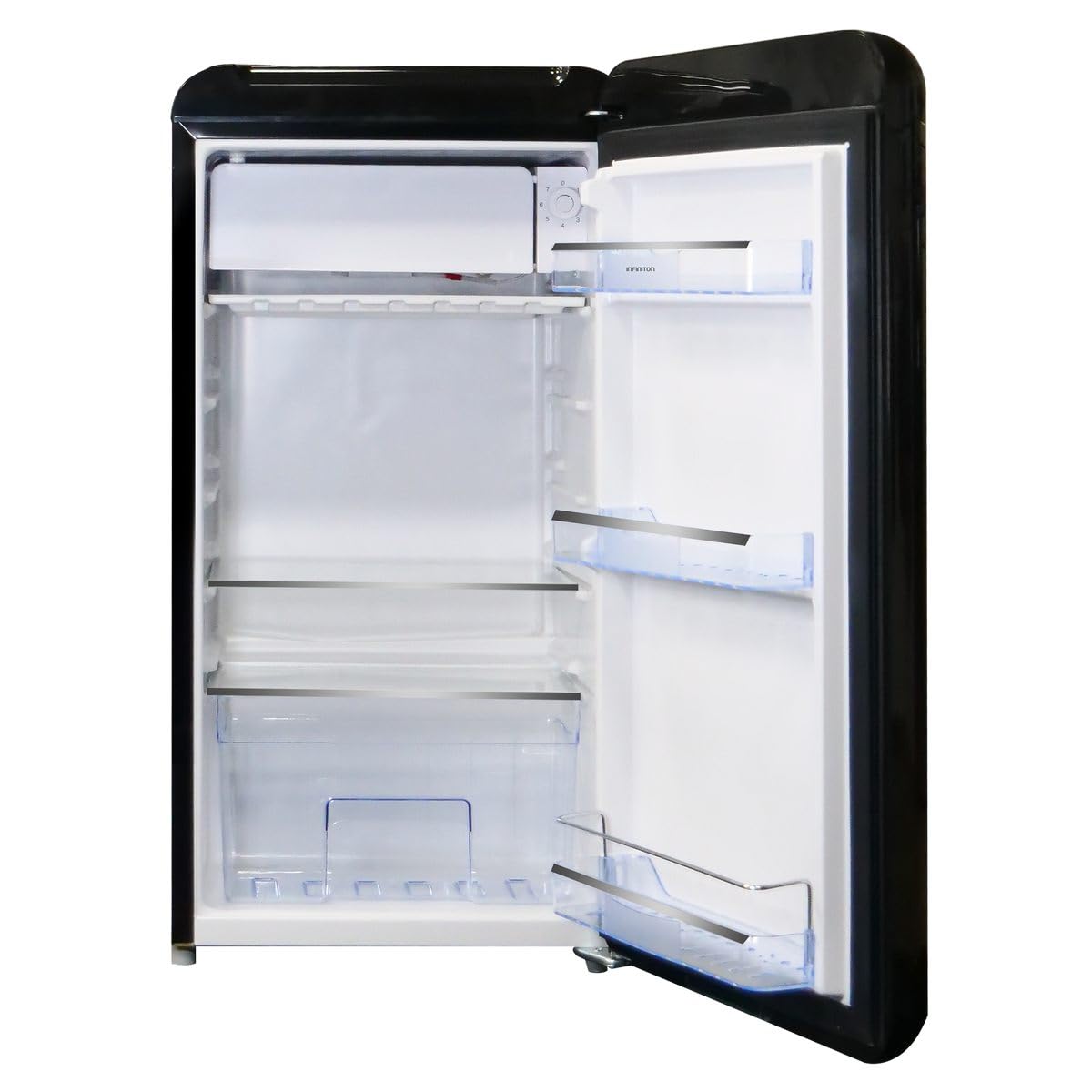 INFINITON Frigorifico Cooler CL-V90L8NEA, 91 l, E, 87 cm, Acabado Vintage, Negro