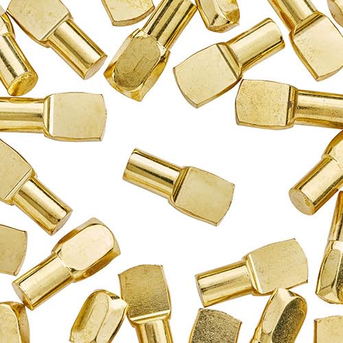 WidgetCo 7mm Brass Shelf Pins, Shelf Supports, Architectural Finish (Qty 250)
