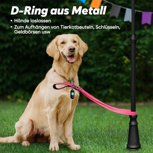 KOSKILL 1,2 m LED Hundeleine, USB wiederaufladbare Beleuchtete Hundeleine Sicherheits für nächtliche Spaziergänge, reflektierende Nylonleinen mit gepolstertem Griff für mittelgroße und große Haustiere