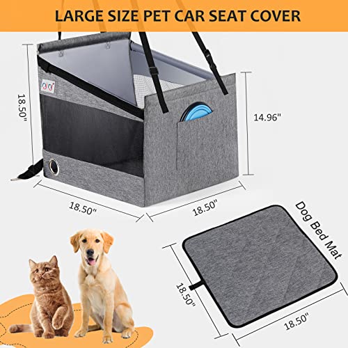 Dog Car Seat for Pet Travel with Waterproof Pad, Half seat Dog Hammock,Harness Hook, Breathable Mesh, and Adjustable… - Image 2