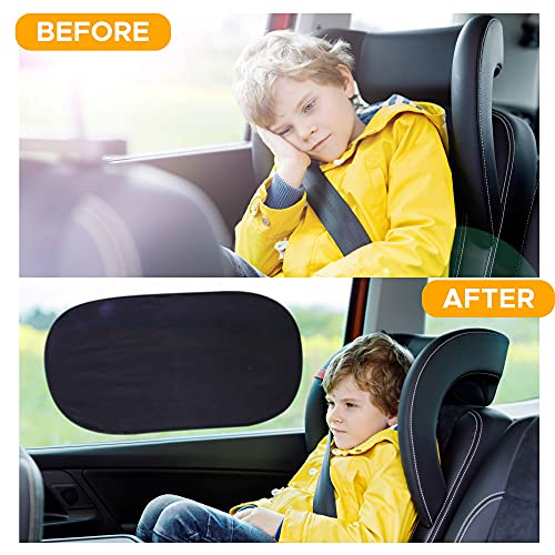 Econour Baby Side Window Sun Shade For Car Windows - 20"X12" (2 Pack) | Car Window Shade For Baby With Total Sun Glare, Heat And Uv Protection | Rear Side Window Sunshade For Privacy Blackout #TOP3