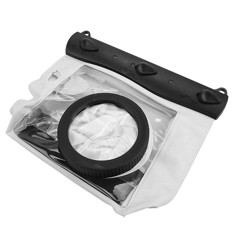 Sxhlseller Bolso Impermeable de la Carcasa de la Cámara, Bolso Seco Universal del Estuche de Dving Submarino para Cámaras DSLR(Blanco)