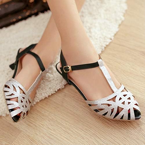 AIMODOR Damen Kitten Heels Slingback Pumps Peeptoe Kleiner Absatz