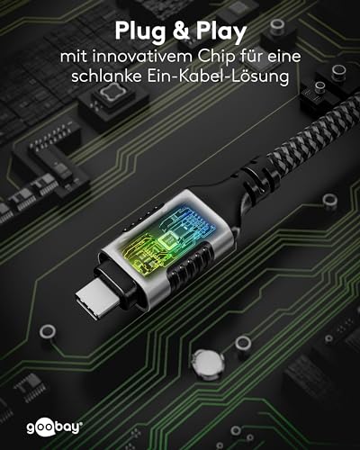 Goobay 70699 USB-C auf RJ45 Ethernet CAT 6 Kabel für stabile kabelgebundene Internetverbindung mit Router / Modem / Netzwerk Switch / Ersetzt USB auf RJ45 Adapter / 1 Gbit/s / 3 Meter