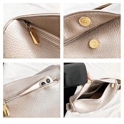 Shoulder Bags for Women Vegan Leather Purse Trendy Crossbody Bag Dumpling Purses Tote Handbags with Zip3