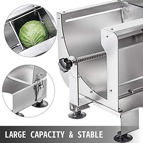 VBENLEM Commercial Vegetable Slicer, 0.2-12mm Adjustable Thickness Manual Vegetable Slicer, Stainless Steel Multifunctional Commercial Manual Slicer, for Slicing Fruit Lemon Onion Cabbage