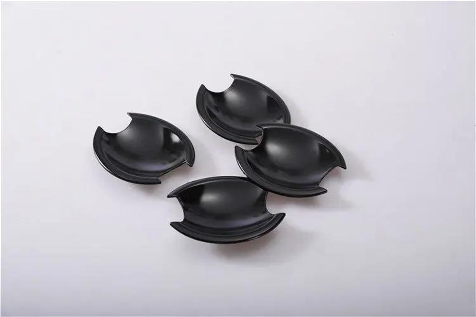 Trfbd Black Bowl Decorative Cover For Nissan For Qashqai J10 2007-2013 Glossy Black Chrome Car Door Handle Cover Stickers Styling Accessories(Black Bowl)