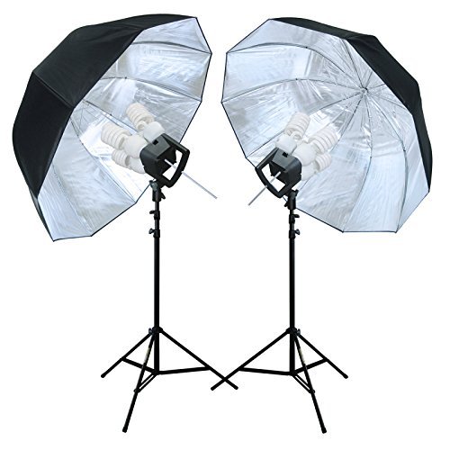 LINCO Lincostore Studio Lighting Huge Area Photo Umbrella Black and Silvier Highly Deep