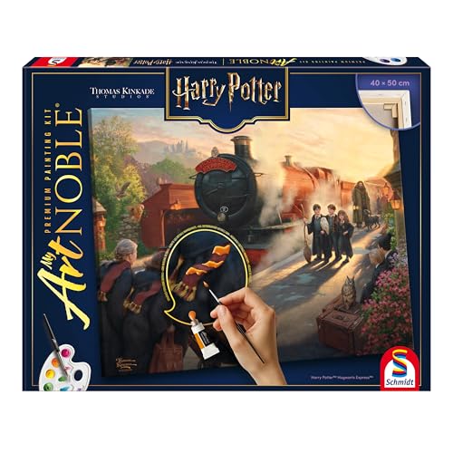 Schmidt Jeux 46170 My ArtNoble, Thomas Kinkade, Harry Potter Poudlard Express, kit de Peinture, Arts et Artisanat