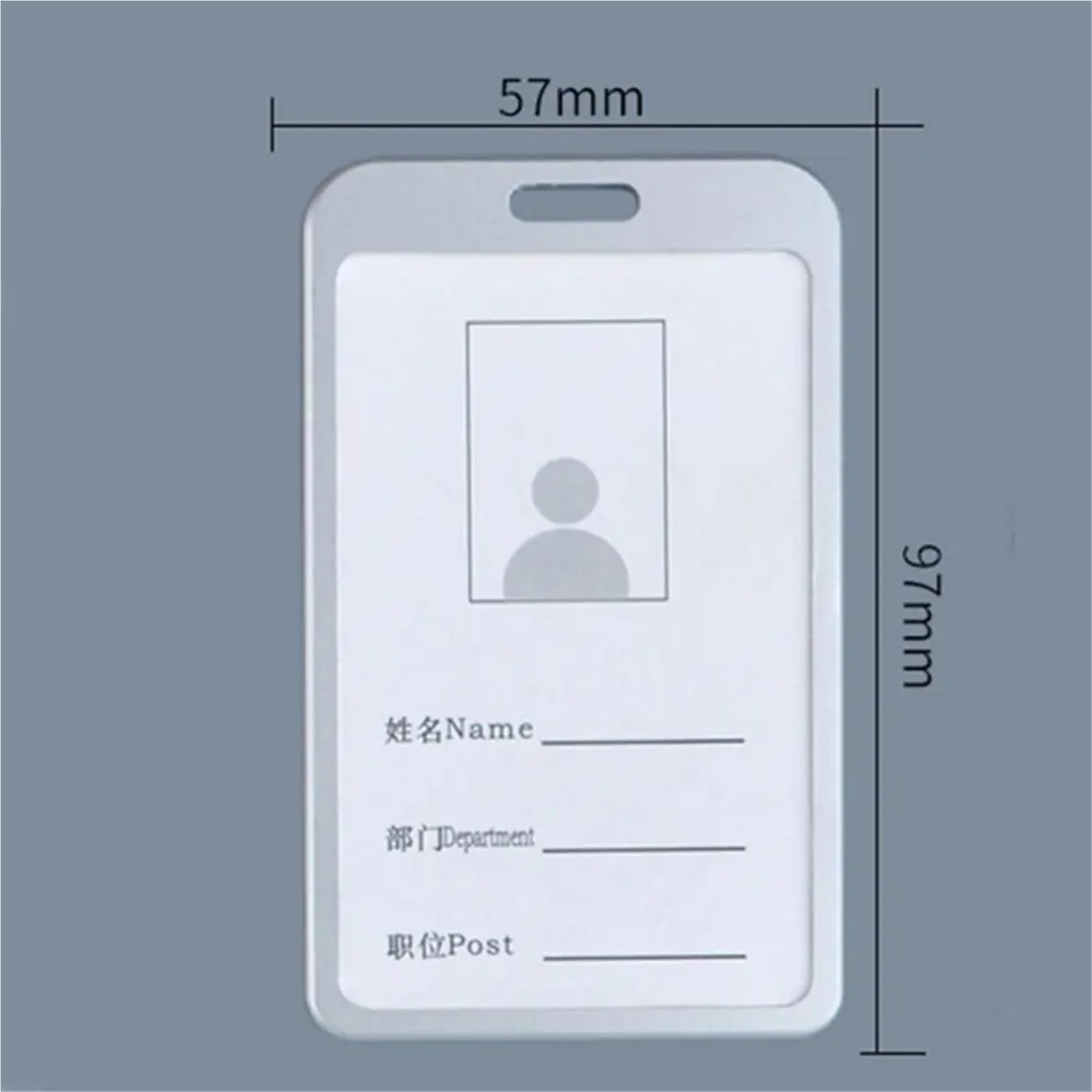 Porta badge in alluminio, 20 pezzi, tasca per carte di credito, badge, cartelline, con cordino per il collo, per studenti, carte bancarie (blu)