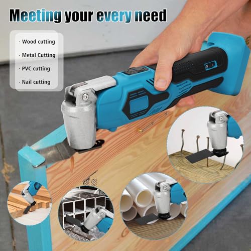 Akku Multifunktionswerkzeug für Makita 18V Akku, Multitool, Oszillierwerkzeug mit 22 Zubehör, 6-Stufige, 5° Oszillationswinkel, Multitool Bürstenlos zum Schaben Schneiden Schleifen (ohne Akku) – Bild 8