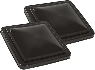 CROSSDESIGN 2PCS 14" x 14" Smoked Replacement Roof Vent Cover Camper RV Trailer Compatible with Ventline pre-2008 and Elixir Style Pin 1994 and Newer(Accessories is not assembled)