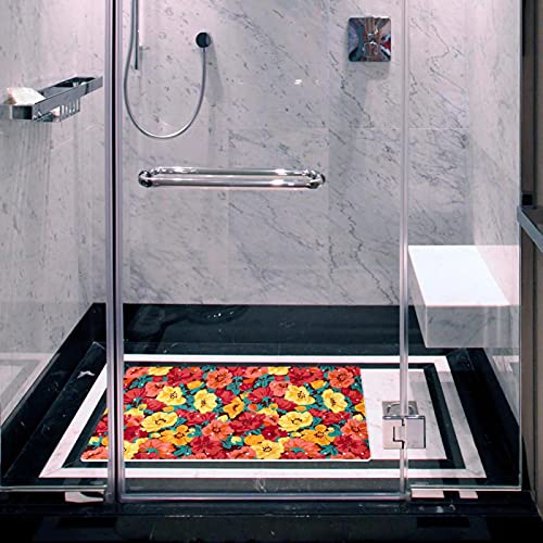 Tapis de baignoire avec ventouses antidérapant lavable en machine pour douche - 7