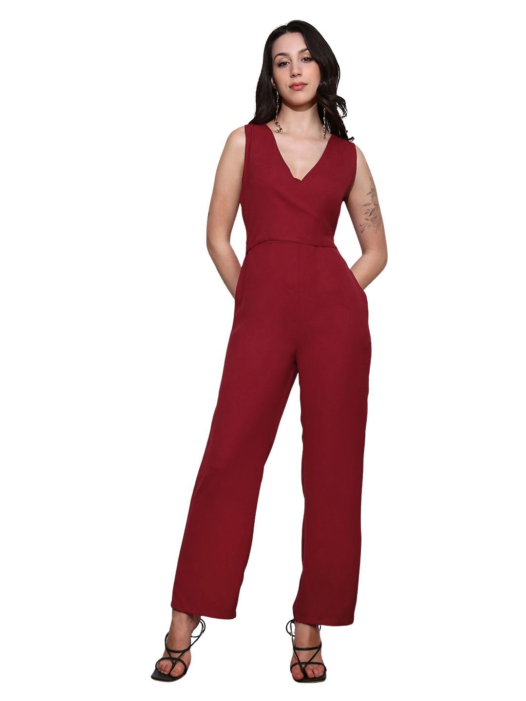 globus Women Jumpsuit (8909389013255_Maroon_S)-picture-34