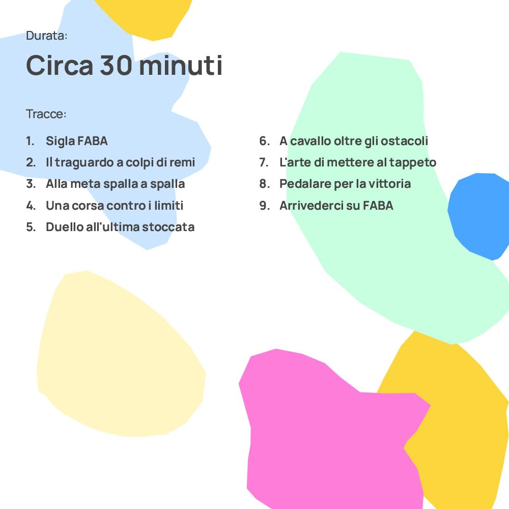 FABA Personaggio Sonoro – Olimpia e lo Spirito sportivo – Storie e fiabe sonore per bambini e bambine 5-10 anni - Ascoltabile Raccontastorie, gioco educativo versione italiana