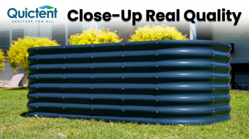 Amazon.com: Quictent Raised Garden Bed Kit Oval Galvanized Metal