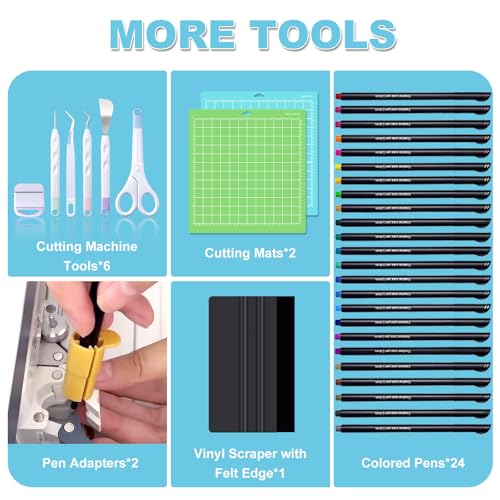 Image of Cutaswish The Essential Bundle for DIY Craft Projects - All-in-One Vinyl Craft Accessories Kit for Cutting Machine, HTV, Adhesive Vinyl, Cutting Mats, Weeding Tools, Printable Transfer Paper & Pens