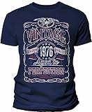 Vintage Aged To Perfection 1967 Distressed Print 50th Birthday Gift Tshirt Navy,Large