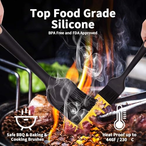 Image of ADD2CART Silicone Basting Brush, Heat-Resistant Food Grade, One-Piece Construction (basting Brush)