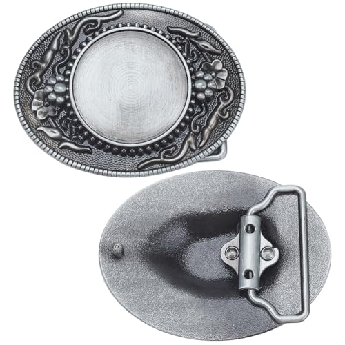 Boucle de ceinture vierge pour gravure personnalisée et artisanat du cuir style vintage