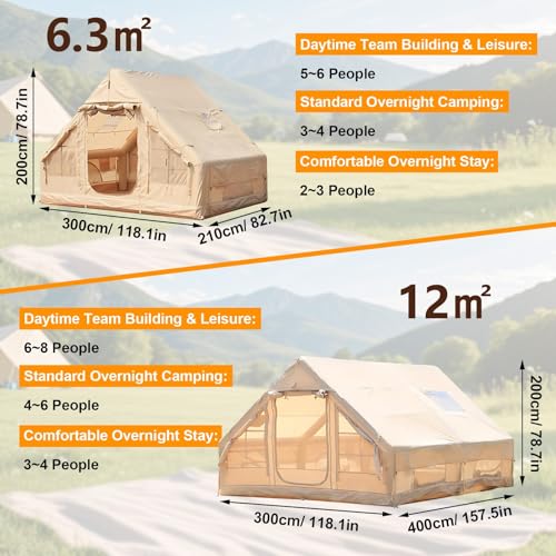 Carpa inflable lujo para camping, 1 persona miniatura 3