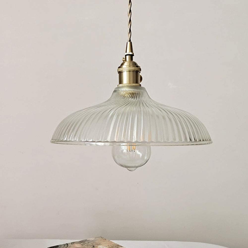 Cały miedziany mały żyrandol, lampy retro oświetlenie szkła przemysłowe retro lampka wisząca, 1 światło przemysłowe wyposażenie oświetleniowe z odcieniem szklanym, regulowana wysokość