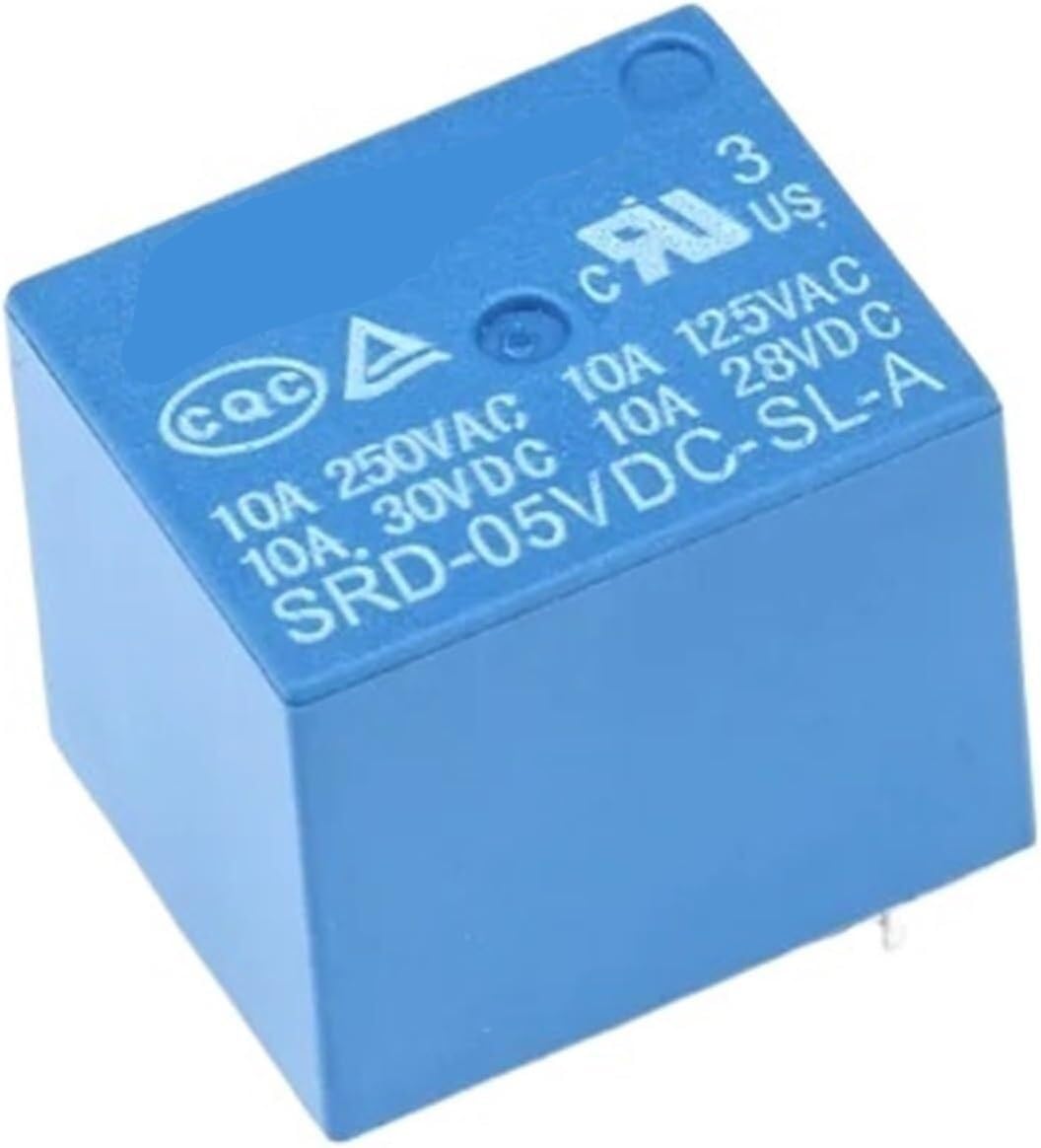 NWPNLXEA 10pcs Relays SRD-05VDC-SL-C SRD-12VDC-SL-C SRD-24VDC-SL-C SRD-48VDC-SL-C 5V 12V 24V 48V SRD - 250VAC 10A 5PIN Power Relays(SRD-05VDC-SL-C 5pin)