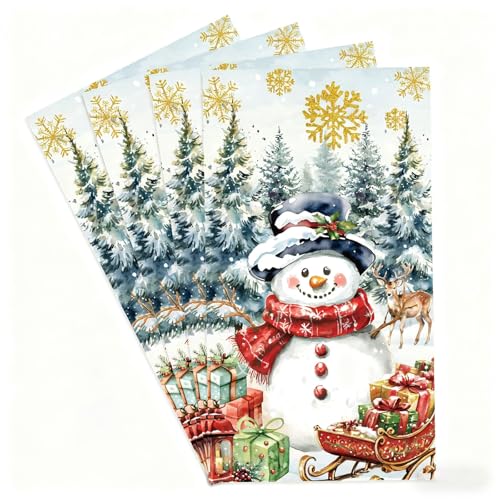 Gleemix 20 Stück Schneemann Servietten Weihnachten, Platzdeckchen...