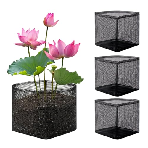 Genérico Macetas para Estanque, Bolsas de plantación Transpirable, 4 cestas flotantes para Plantas acuáticas, Cesta para Plantas de Estanque, para balcón, jardín acuático, macetas hidropónicas