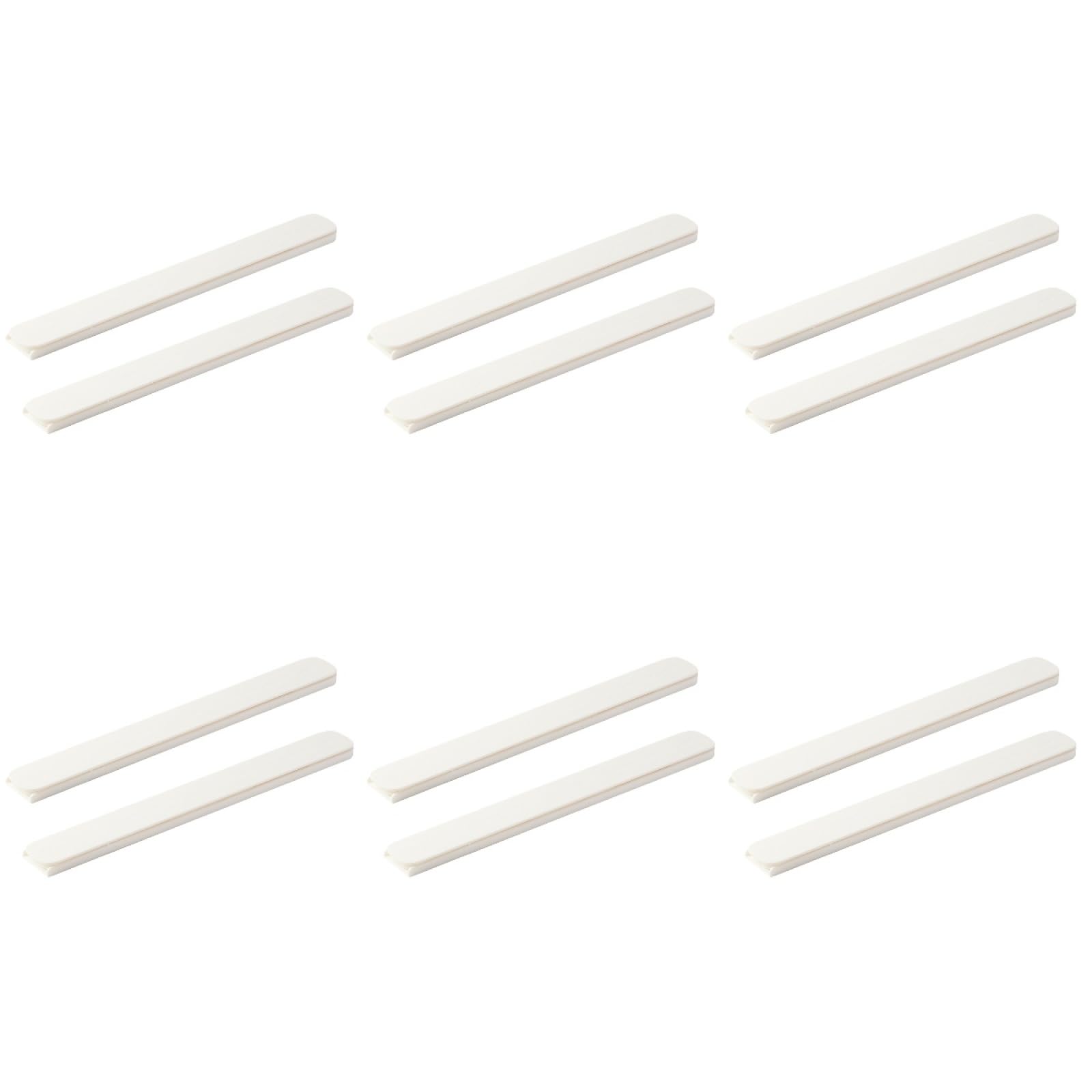 OSALADI Guías Para Cajones Autoadhesivas 10.39X1.18X2.36 Pulgadas Rieles Blancos Para Muebles Armarios Gabinetes Instalación Fácil 12 Unidades Con 24 Pegatinas