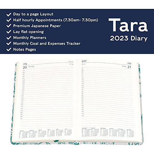 Collins Tara A5 (210 x 148) Day To Page Mid Year Academic 2022-23 Diary - Light Blue (TA151M.57-2223) - Student Journal Planner with diary, notes and timetables - Image 3