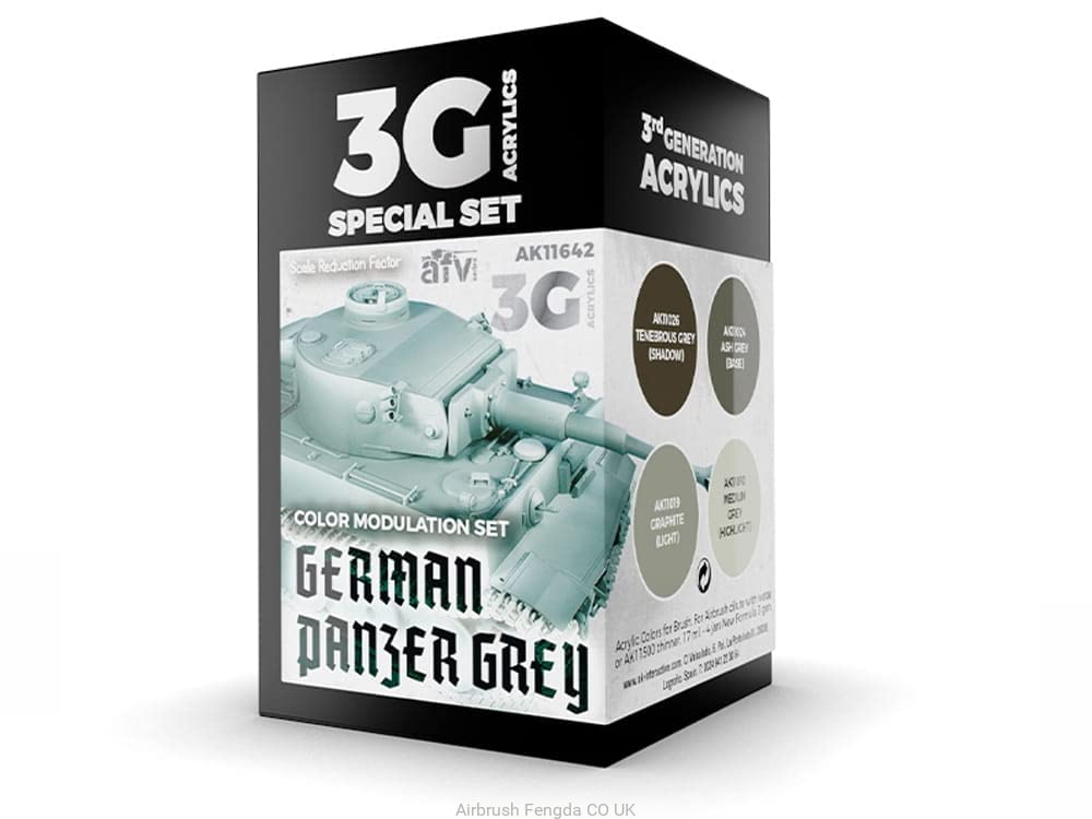 Ak Interactive Grey Ak Acrylics 3Gen Avf Set Ak11642 Modulation German Panzer 3G (4X17ml)