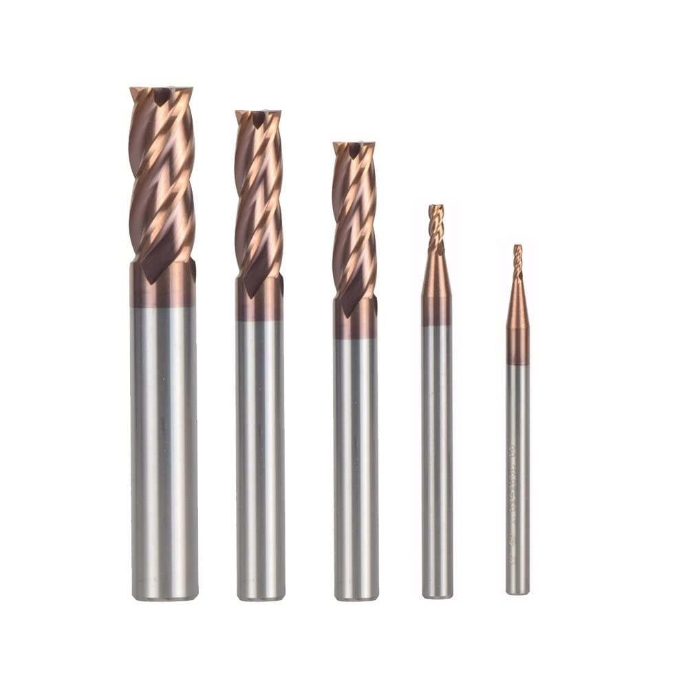 5 sztuk/partia frezy ze stali wolframowej HRC55 powlekane TiAIN 4 flet spłaszczona głowica frezy cnc frezy trzpieniowe narzędzia(5pcs-D6.0-6-100)