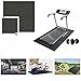 Tappeto fitness, Tappetino in Gomma EVA, 4 pezzi Tappeto puzzle Antiscivolo da Palestra Componibile con Protezione Antiurto per Pavimenti, Pesi, Dischi, Workout, Ginnastica, Piscina, 60x60cm