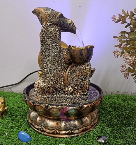 Image of Decorative Water Fountain for Home Decor, Office, Indoor & Outdoor, Garden, Puja Room, Vaastu, Reception, Spa, Gifting. (Golden Buddha UR-049)
