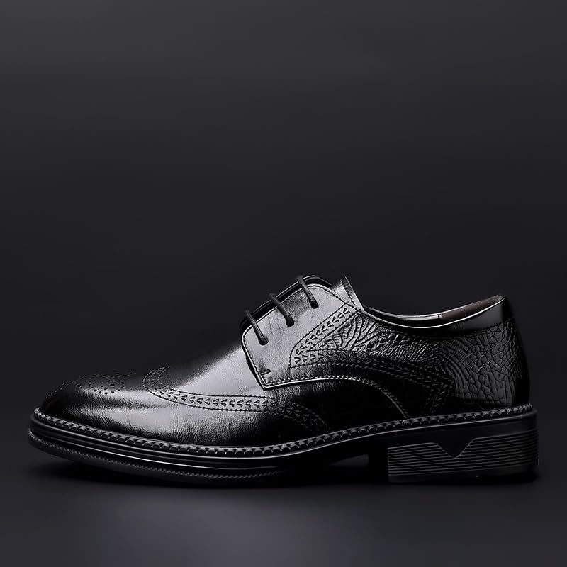 Men's Comfort Orthopedic Dress Oxford Shoes Synthetic Leather Lace-up Brogue Low Top Breathable Working Shoes3