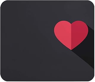 لاود يونيفيرس قاعدة ماوس مرنة وسميكة بتصميم قلب الحب لعيد الحب، أسود، من لود ينفيرس