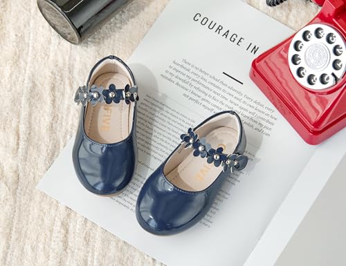 Image of GINFIVE Toddler Girls Dress Shoes Little Girls Mary Janes Ballerina Flats Shoes Toddler