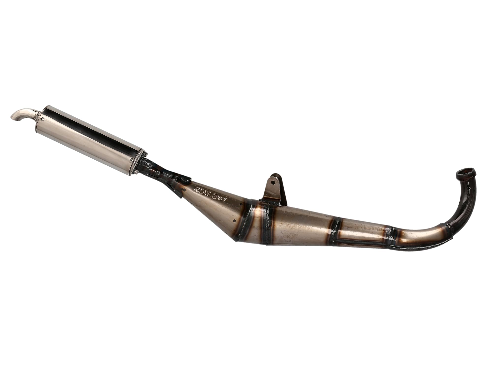 Rennauspuff RESO C32 Sport Auspufftopf mit Kugelflanschanschluß Ø32mm Krümmer