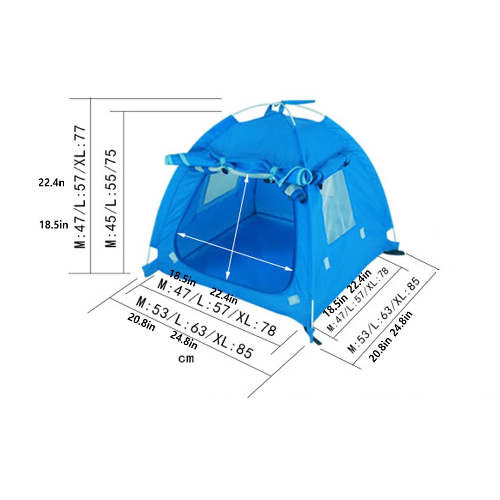 Tenda per animali domestici Casetta per animali da esterno portatile con finestra Letto in tessuto Oxford Traspirante Cerniera antivento Lavabile