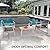VINGLI Outdoor Patio Furniture, 4 Piece Acacia Wood Sofa Set w/Coffee Table, Patio Table and Chairs Set for Deck, Balcony, Backyard (Light Natural)