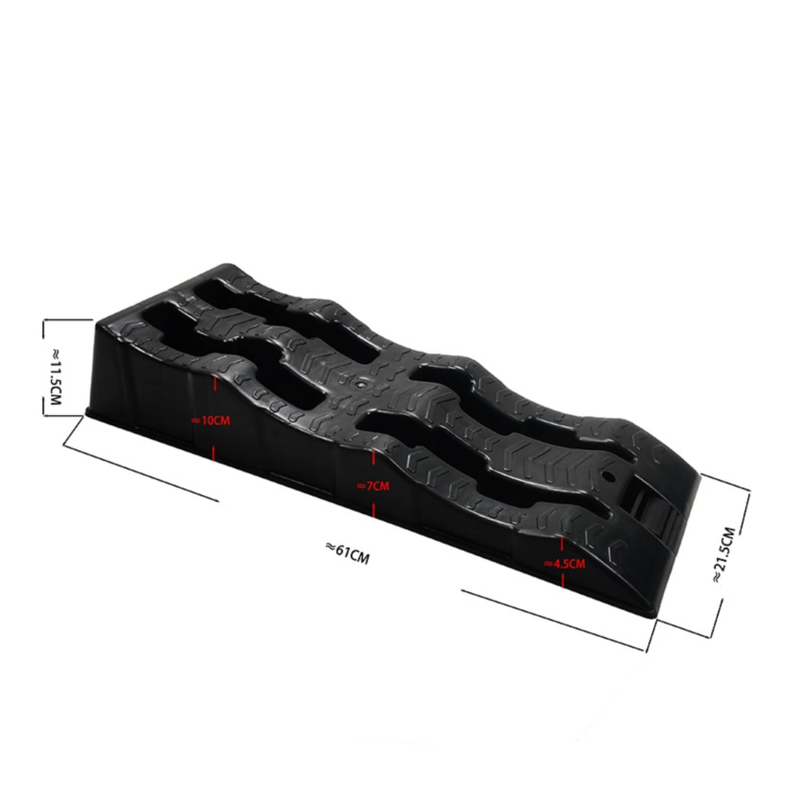 Generic Rampa a Gradini in Plastica PP Rigido Rampa di Sollevamento Auto a 3 Livelli per Ingresso