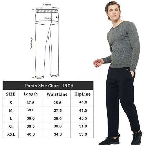 FERNIDA Heated Pants USB 5V Electric Heating Pants for Men Women Outdoor Winter Heating Trouser, 8 Heating Zone, Battery Not Included(Medium) Black