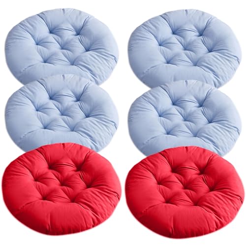 Coussin de sol rond épais de style chameau, set de 4 assises douces et élastiques de qualité - 7
