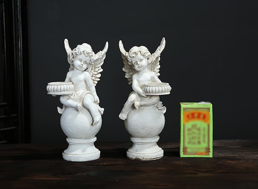 ACMEER 天使 置物 インテリア ガーデニング 置物 オブジェ インテリア ガーデンオーナメント 樹脂製 祈る天使像 工芸品 庭