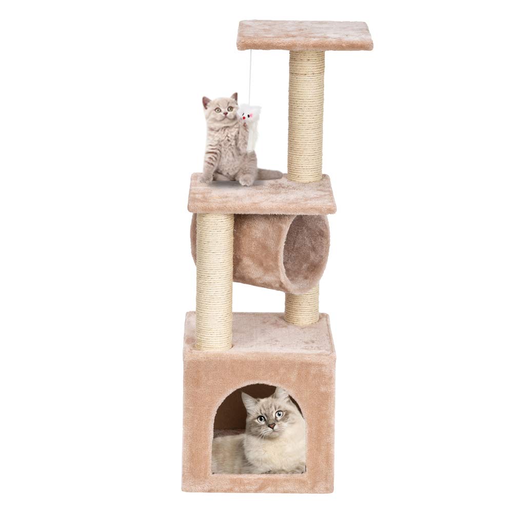 Brian Constance Cat Climb Tree Holder 36" Stable Cute Sisal Rope Plush Condo Furniture Cat Tower Kitten Kitty Activity Play House